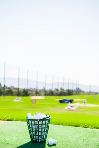 bucket of golf balls